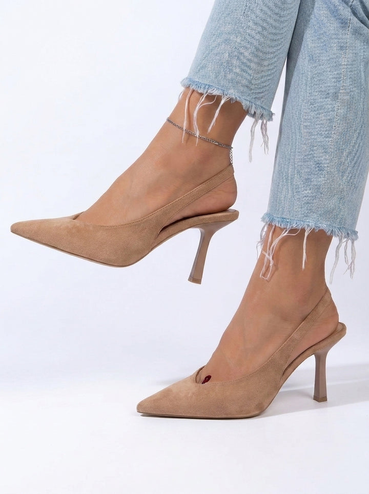 Marlena™ | Talons bas de couleur nude