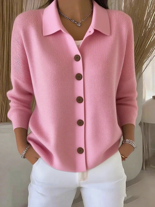 Josefina | Cardigan en Maille à Col et Boutons