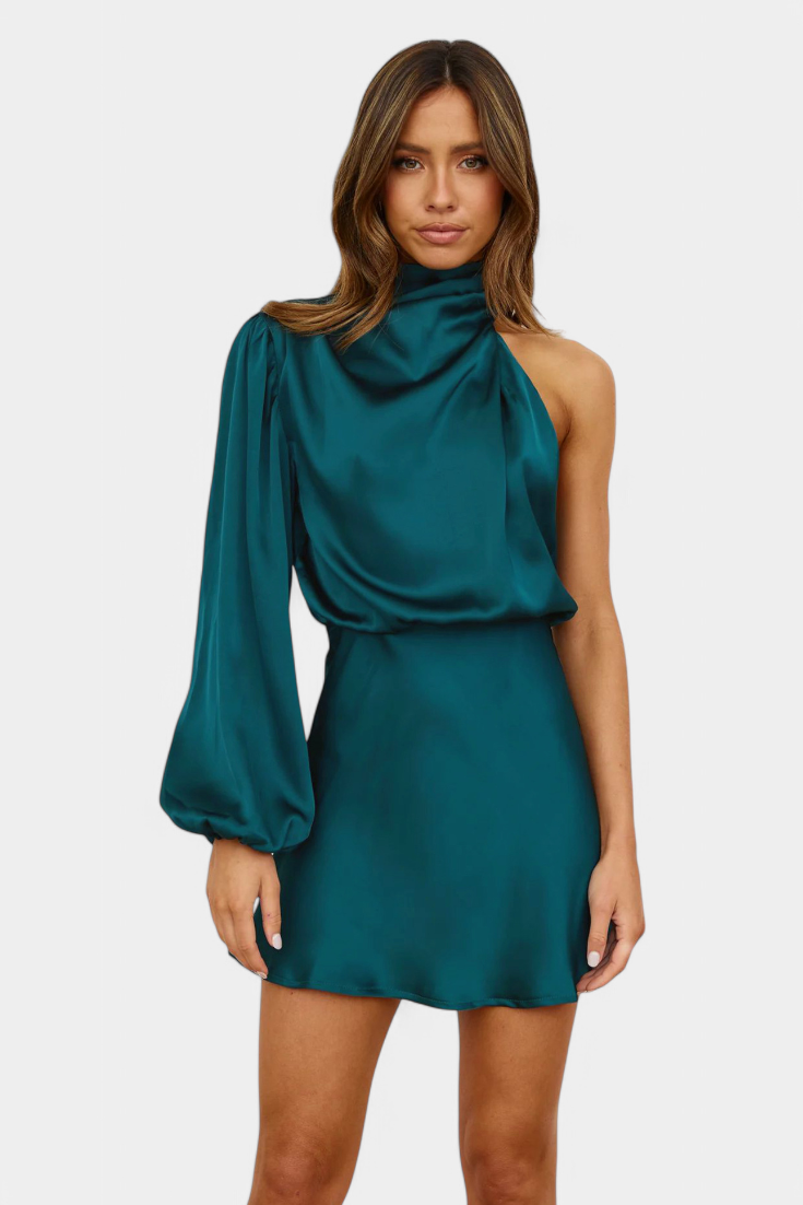 Mara One Shoulder Mini Slip Dress