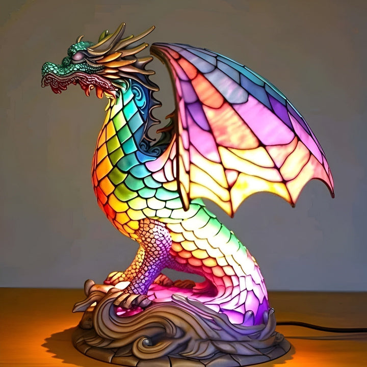 Dragón - Lampe Vitrail