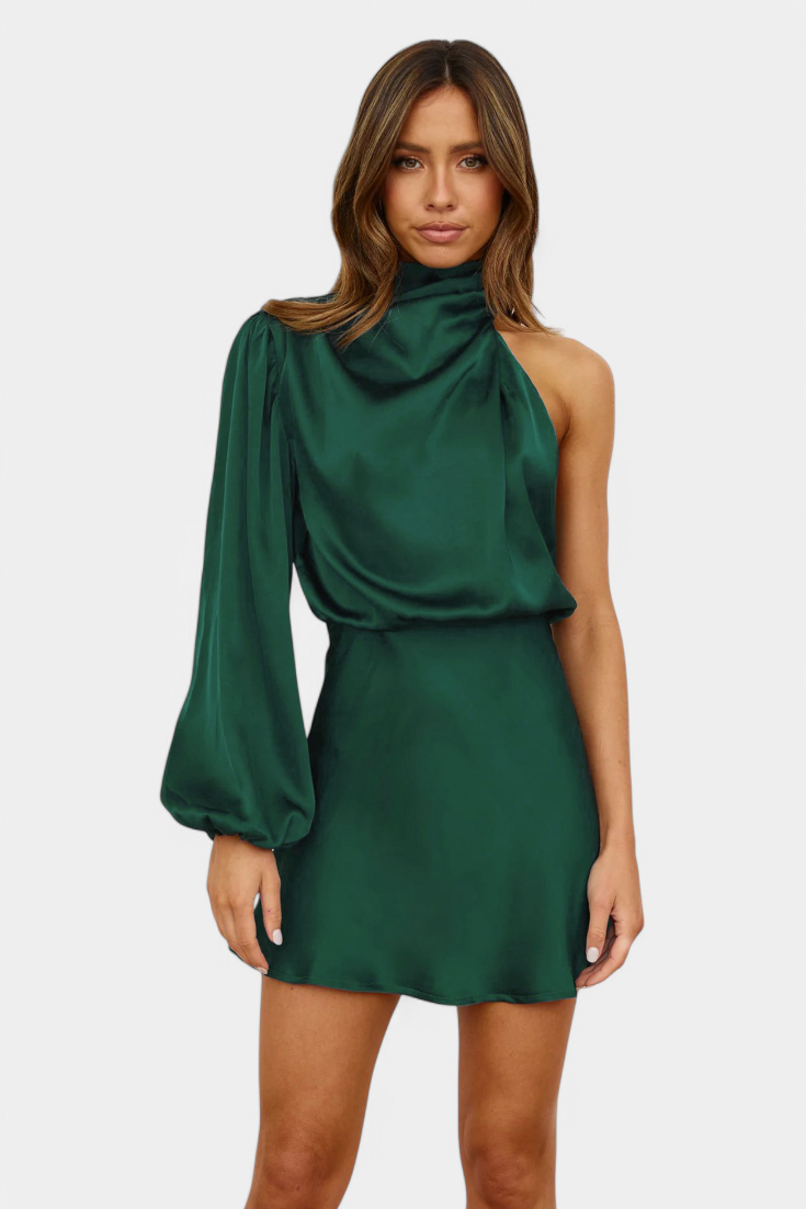 Mara One Shoulder Mini Slip Dress