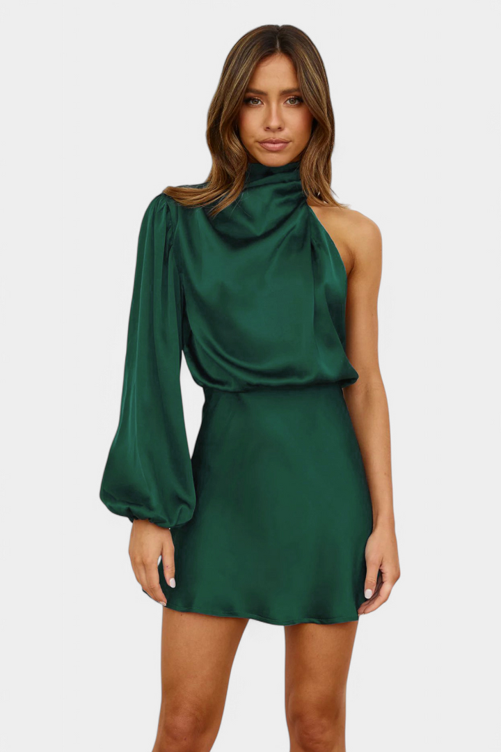 Mara One Shoulder Mini Slip Dress