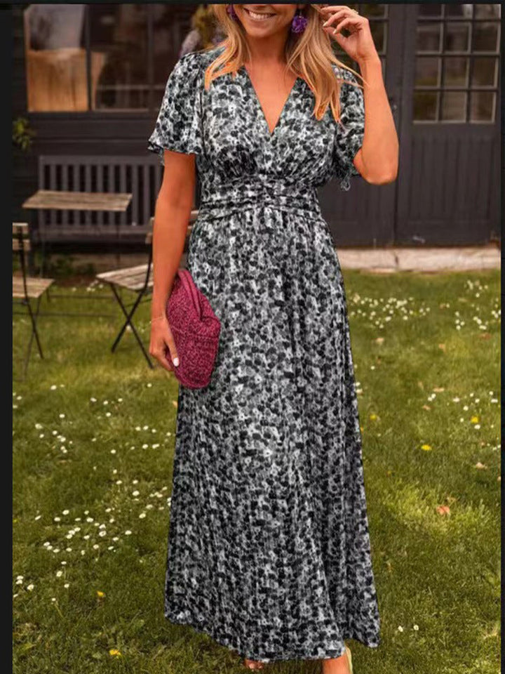 Elis – Robe longue et vaporeuse à motif floral