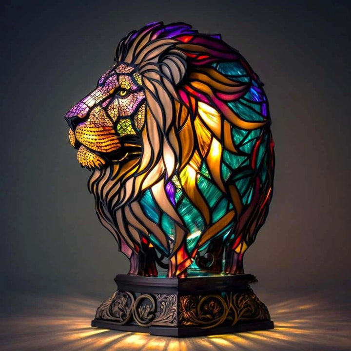 León - Lámpara de Vitral