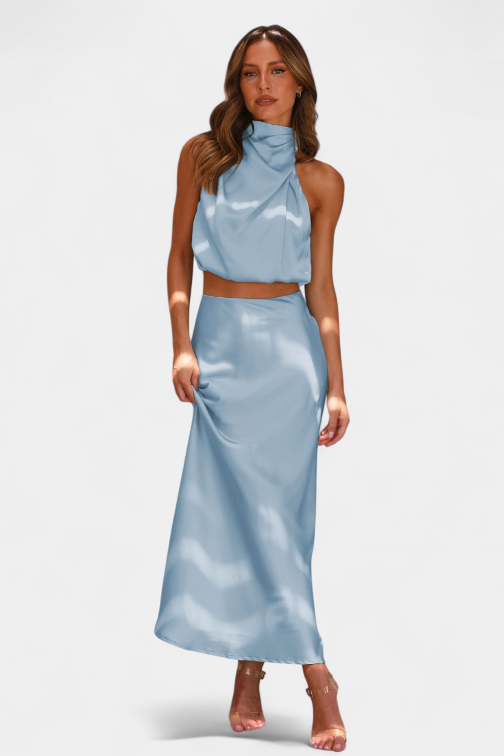Ensemble jupe dos drapé Hanna