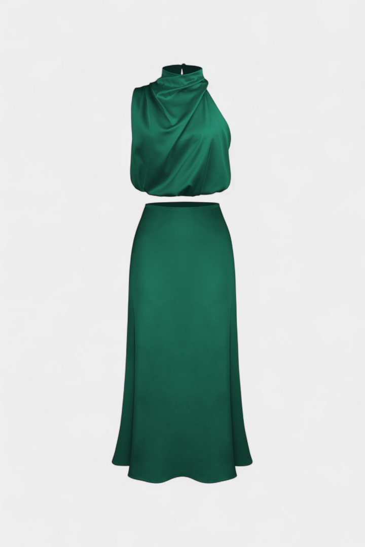 Ensemble jupe dos drapé Hanna