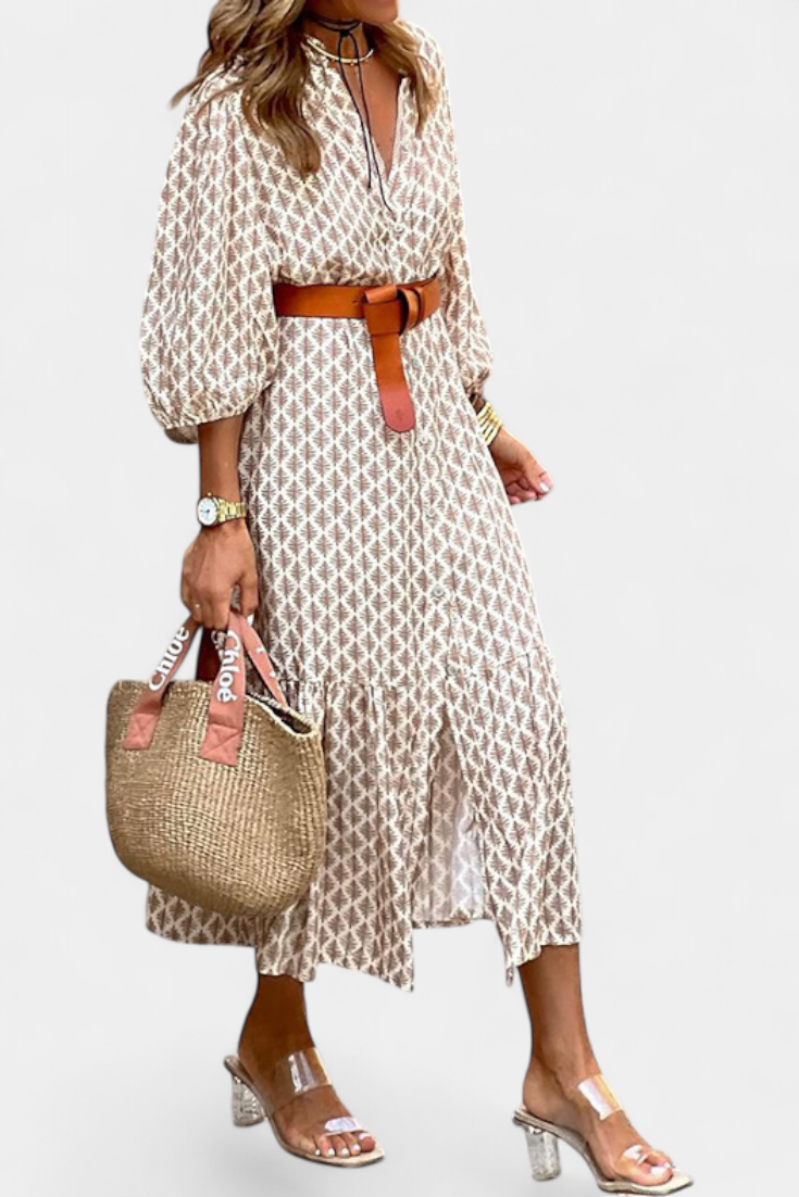 Antonia : Robe midi avec taille ajustable
