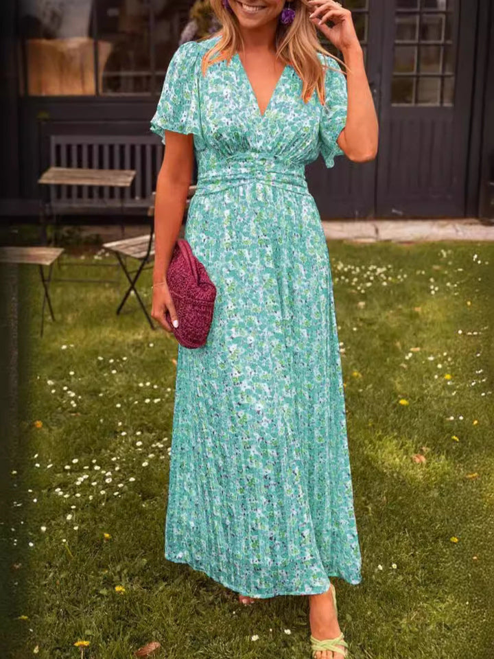 Elis – Robe longue et vaporeuse à motif floral