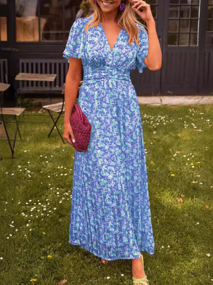 Elis – Robe longue et vaporeuse à motif floral