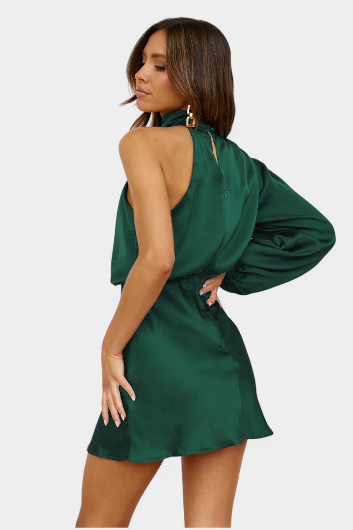 Mara One Shoulder Mini Slip Dress