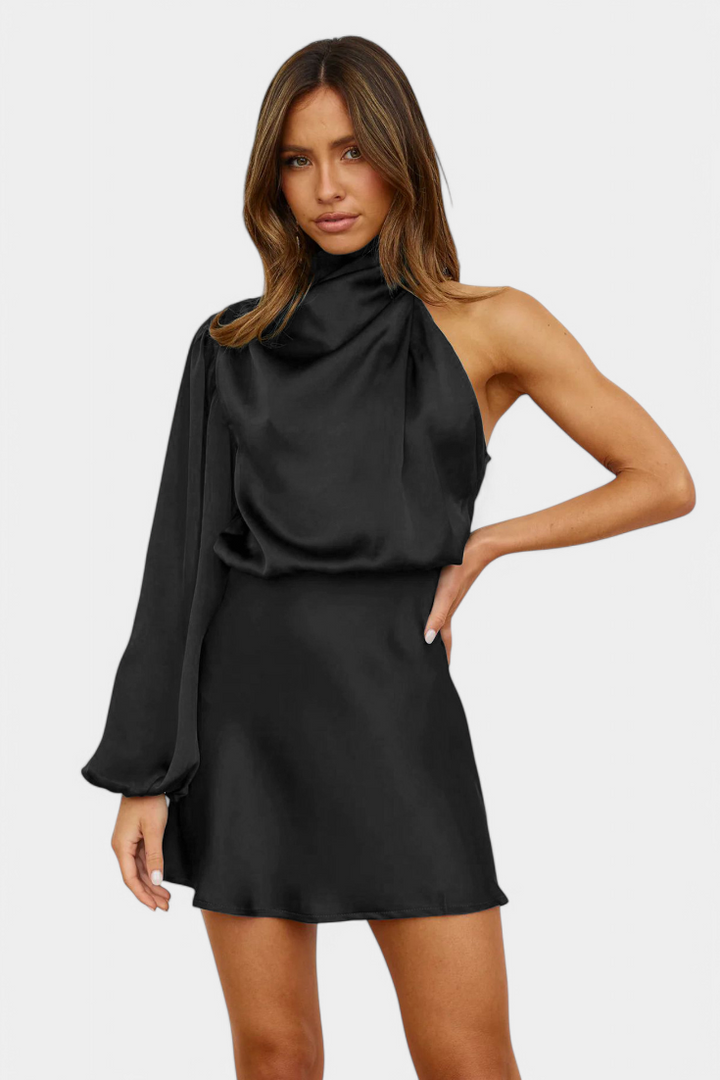 Mara One Shoulder Mini Slip Dress