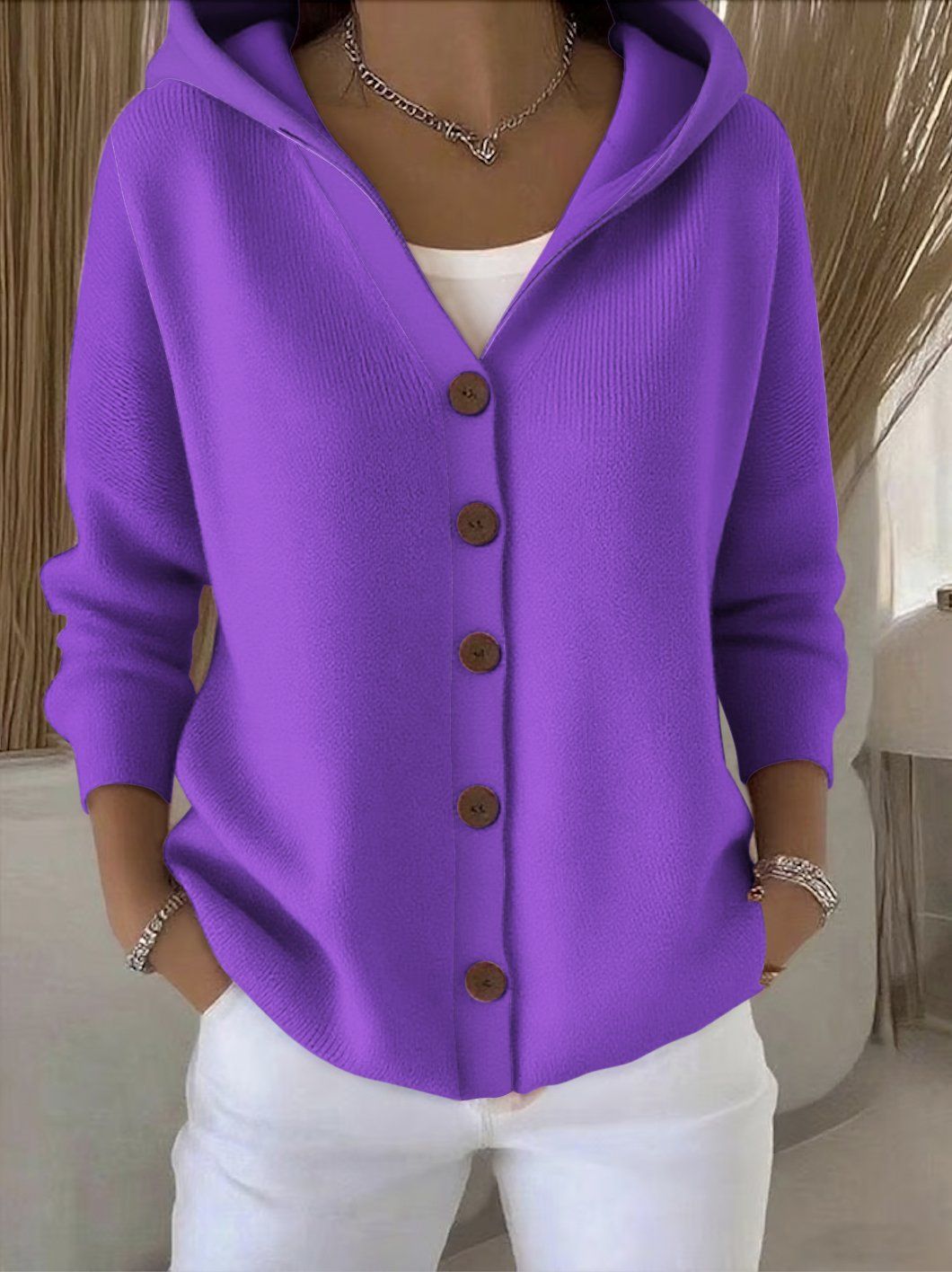 Rocío | Cardigan en Maille à Capuche