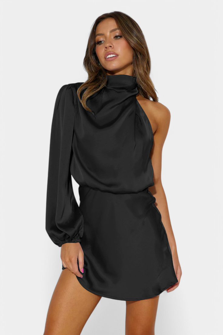 Mara One Shoulder Mini Slip Dress