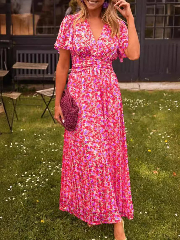 Elis – Robe longue et vaporeuse à motif floral