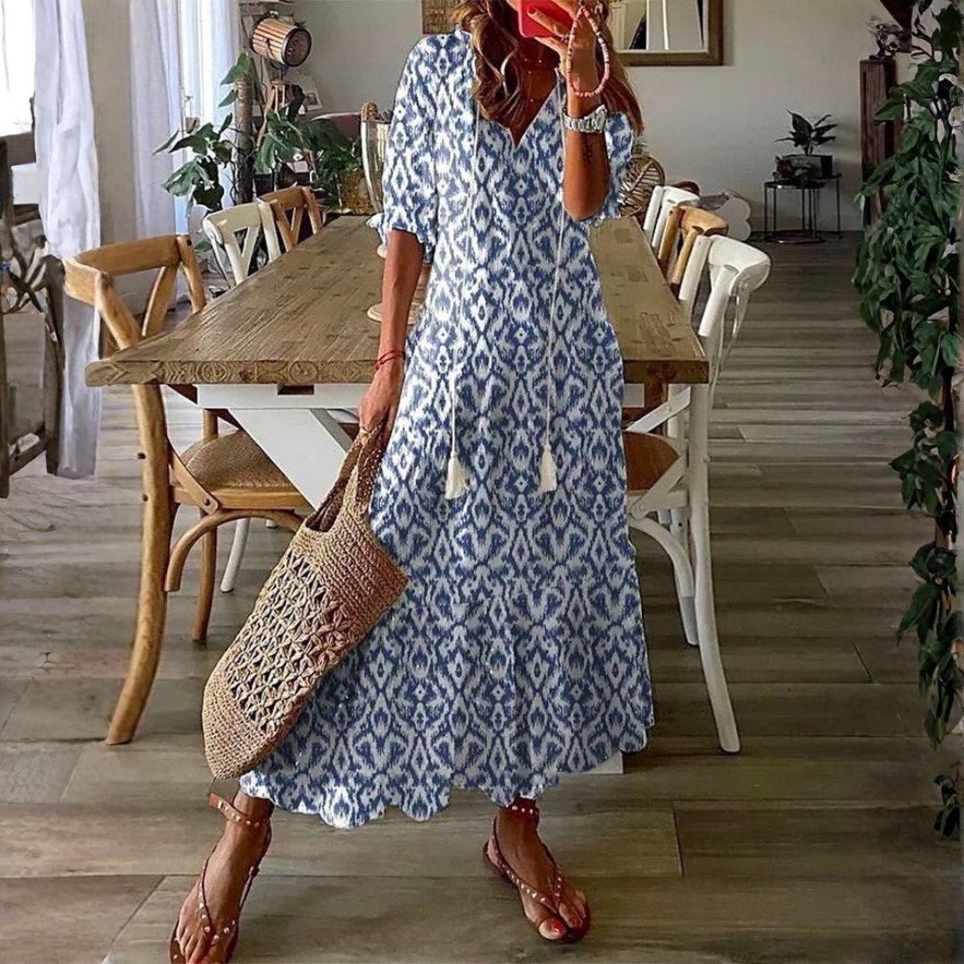 Luna | Robe midi au style bohème décontracté