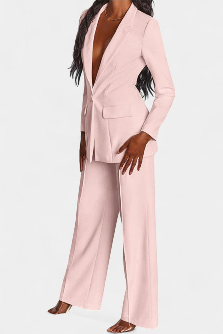 Marnie - Ensemble blazer tailleur et pantalon large