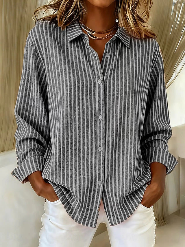 Jimena | Chemise à Rayures et Boutons