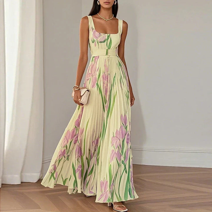 Oriah | Robe longue à coupe trapèze à motifs floraux