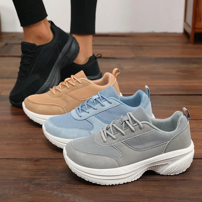SABLORA™ | Baskets confortables en daim, avec semelle épaisse et doublure douce