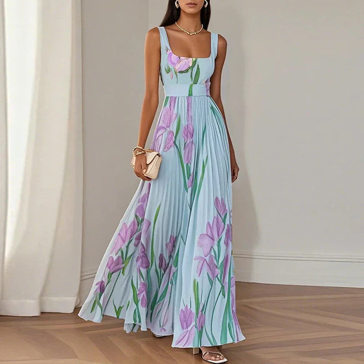 Oriah | Robe longue à coupe trapèze à motifs floraux