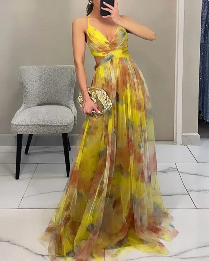 Giselle | Ravissante robe longue à imprimé floral