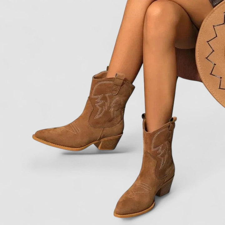 Darcy | Bottines western brodées