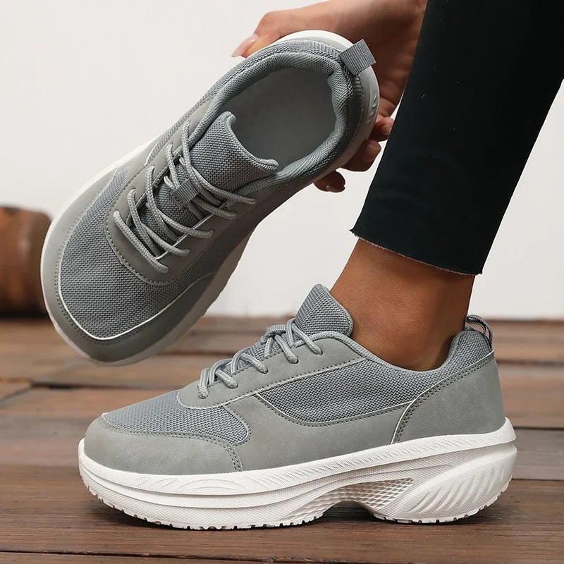 SABLORA™ | Baskets confortables en daim, avec semelle épaisse et doublure douce