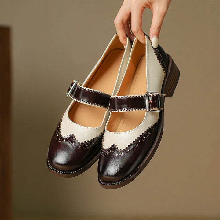 Marceline - Chaussures rétro en cuir