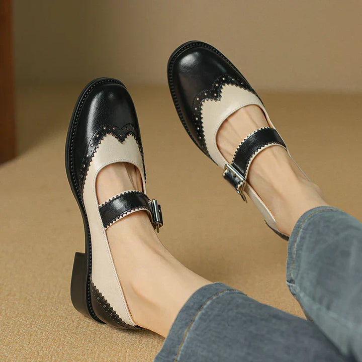 Marceline - Chaussures rétro en cuir