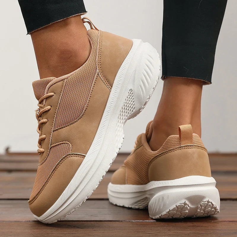 SABLORA™ | Baskets confortables en daim, avec semelle épaisse et doublure douce