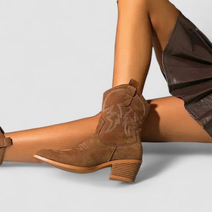 Darcy | Bottines western brodées