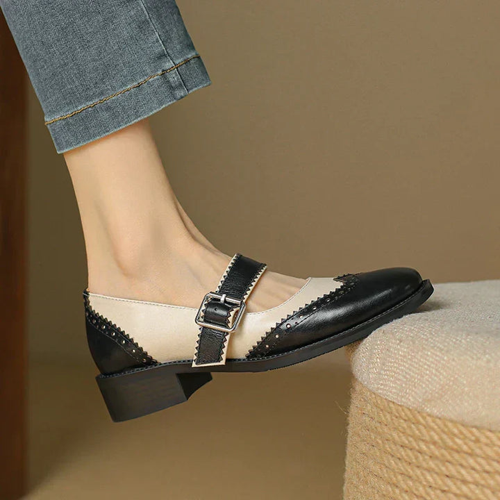 Marceline - Chaussures rétro en cuir