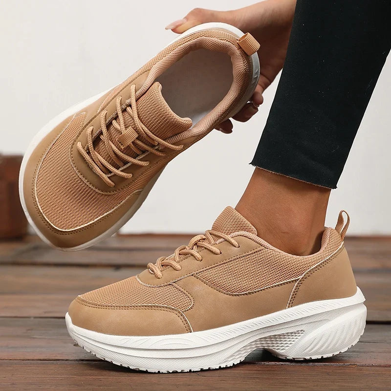 SABLORA™ | Baskets confortables en daim, avec semelle épaisse et doublure douce