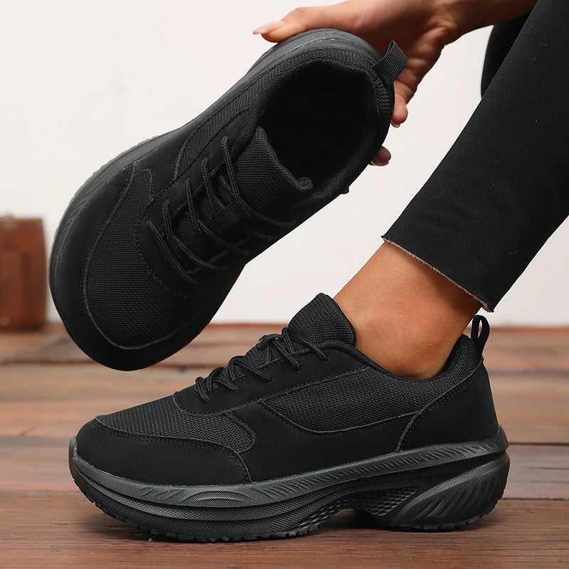 SABLORA™ | Baskets confortables en daim, avec semelle épaisse et doublure douce