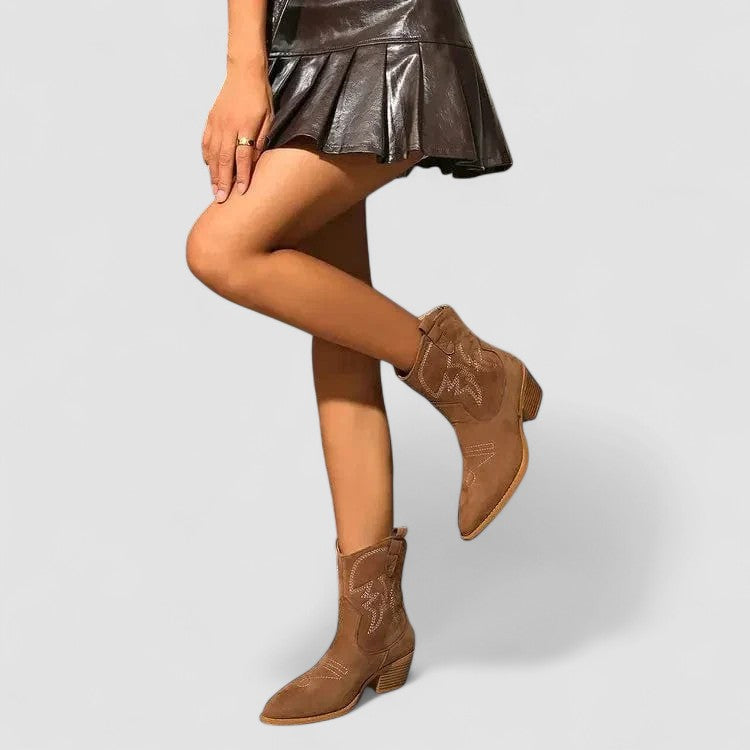 Darcy | Bottines western brodées