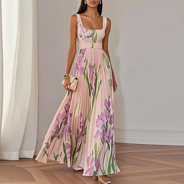 Oriah | Robe longue à coupe trapèze à motifs floraux