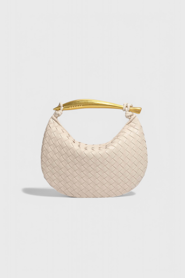Sac Gerda tissé avec poignée dorée