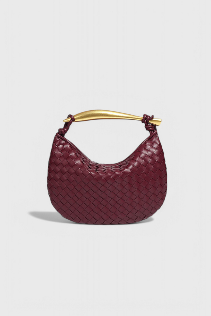 Sac Gerda tissé avec poignée dorée