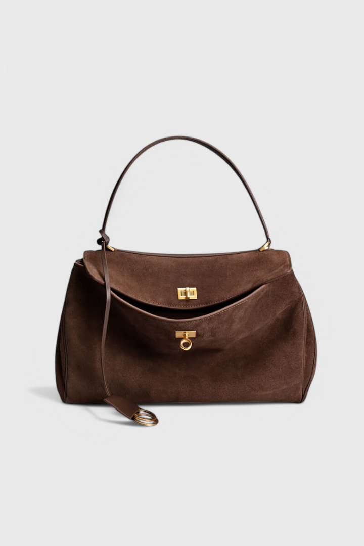 Sac à bandoulière en daim henné