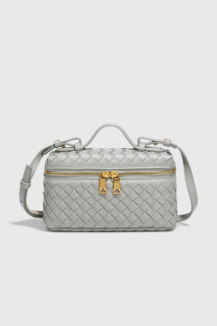 Milla Mini sac à main tissé avec accessoires dorés