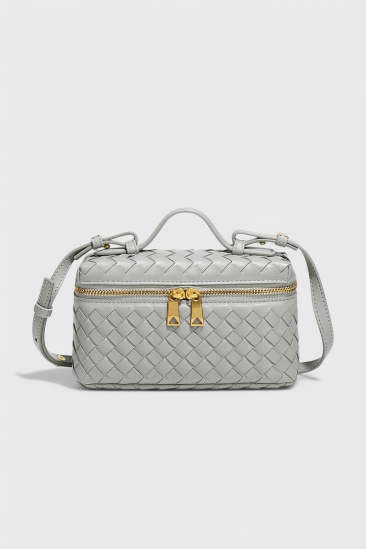 Milla Mini sac à main tissé avec accessoires dorés