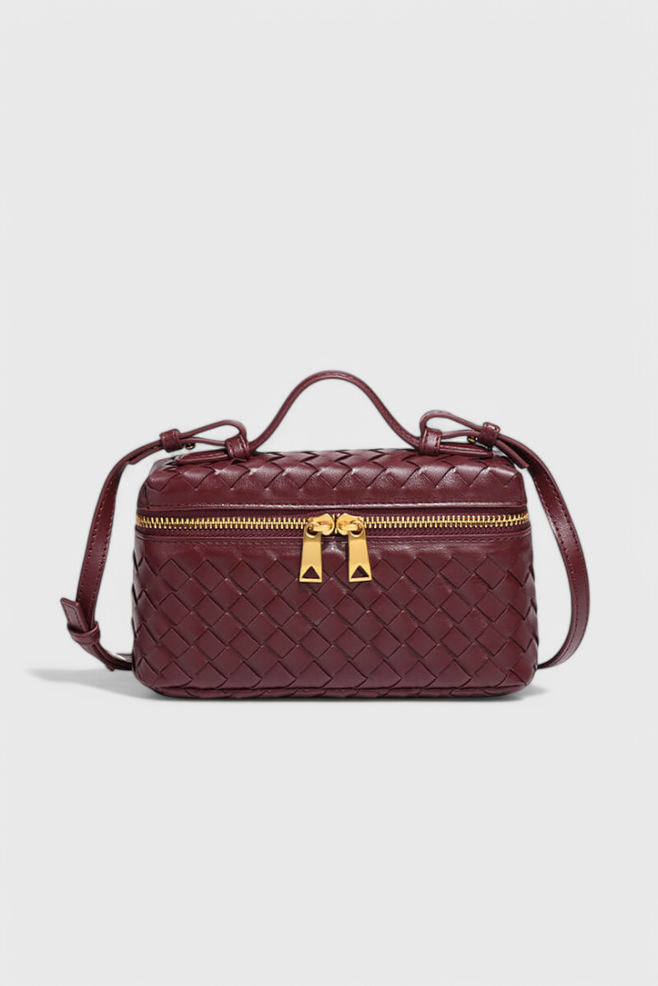 Milla Mini sac à main tissé avec accessoires dorés