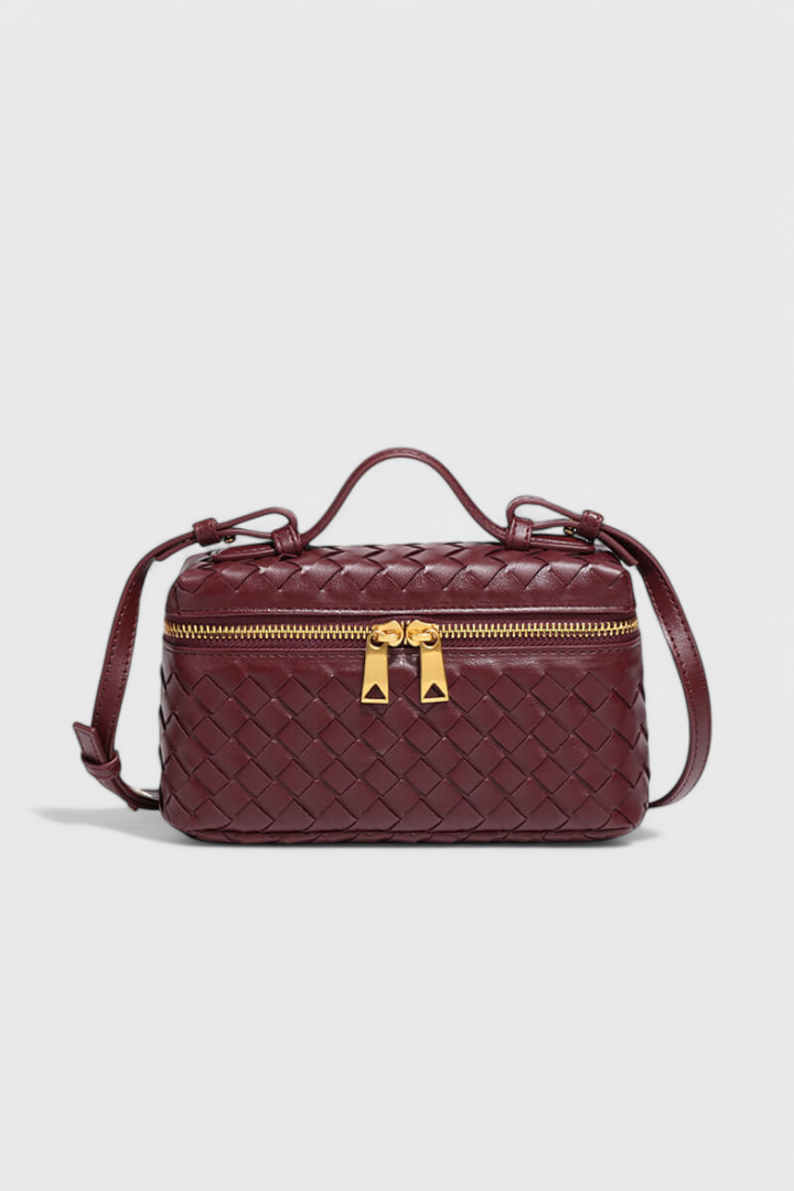 Milla Mini sac à main tissé avec accessoires dorés
