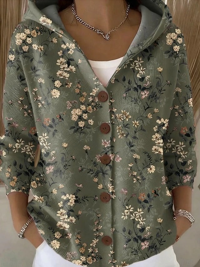 Paloma | Cardigan en Maille Imprimé à Capuche