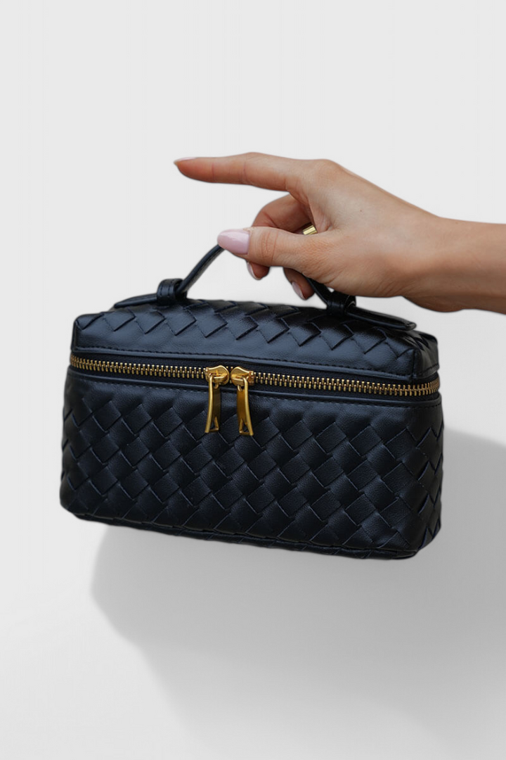 Milla Mini sac à main tissé avec accessoires dorés