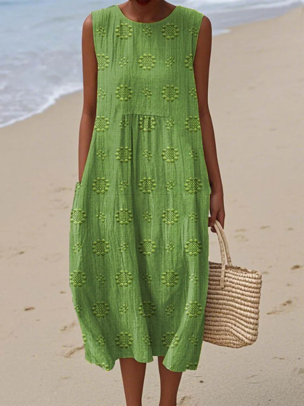 Sara™ | Robe midi à motifs