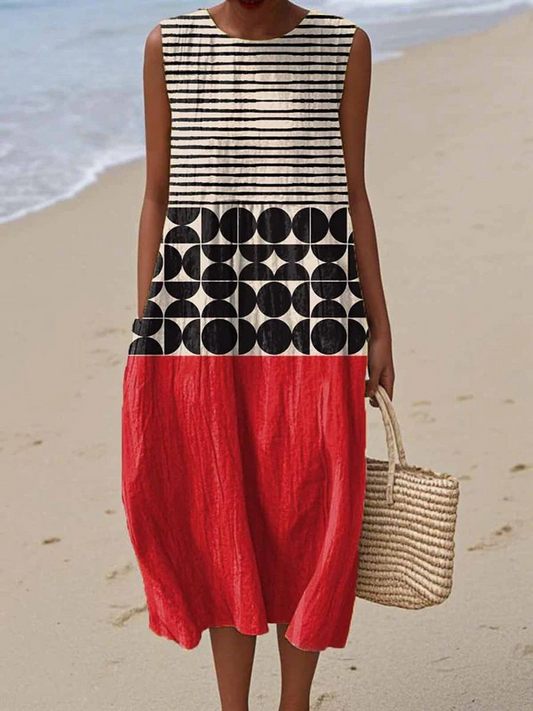 Jane™ | Robe midi à blocs de couleur