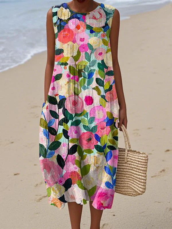 Ava™ | Robe midi à fleurs