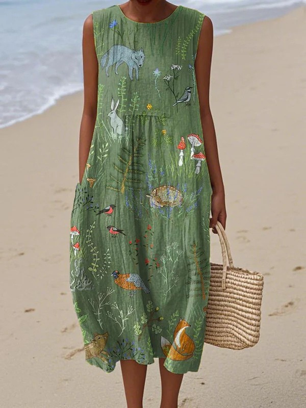 Hope™ | Robe midi « Forêt enchantée »