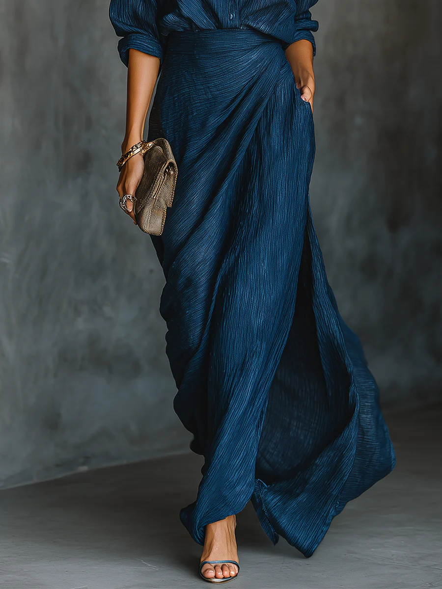 Celina™ | Robe chemise drapée